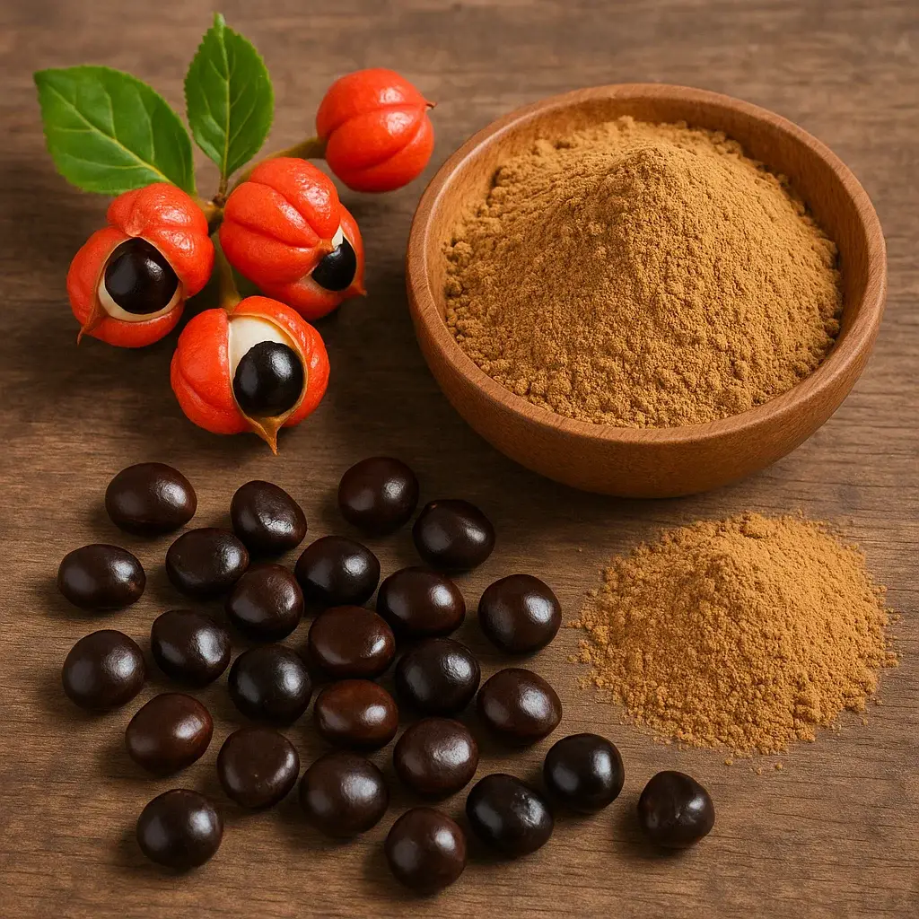 Guarana Seed Extract — Slow-release natural caffeine and sustained energy ingredient in LeanRise